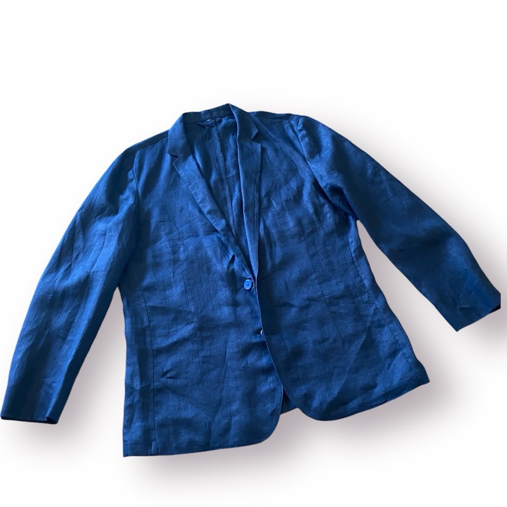 J.Crew New York men’s blue lightweight linen sport coat blazer M preppy casual